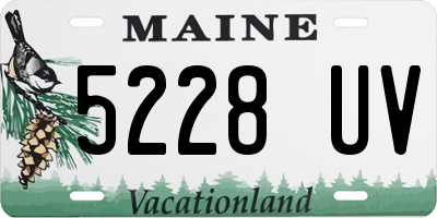 ME license plate 5228UV