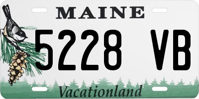 ME license plate 5228VB