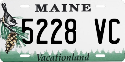 ME license plate 5228VC