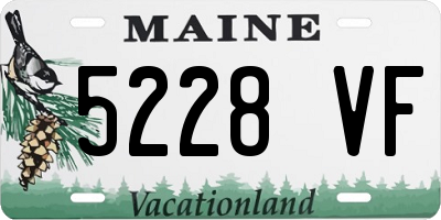 ME license plate 5228VF