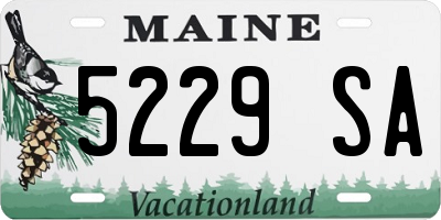 ME license plate 5229SA