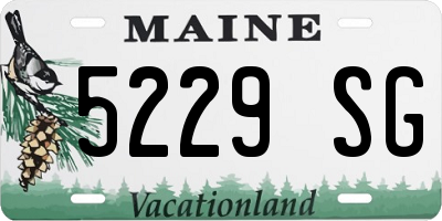 ME license plate 5229SG