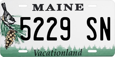 ME license plate 5229SN