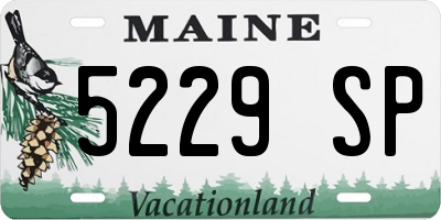 ME license plate 5229SP