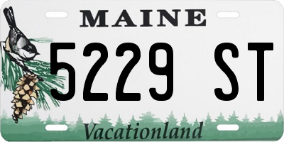 ME license plate 5229ST