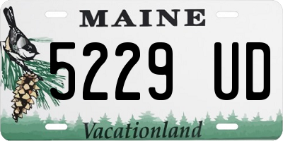 ME license plate 5229UD