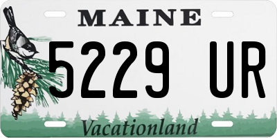 ME license plate 5229UR