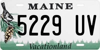 ME license plate 5229UV