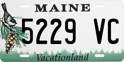 ME license plate 5229VC