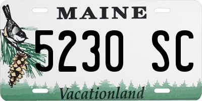 ME license plate 5230SC