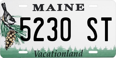 ME license plate 5230ST