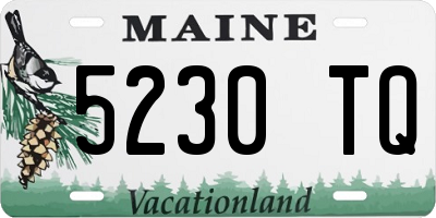ME license plate 5230TQ