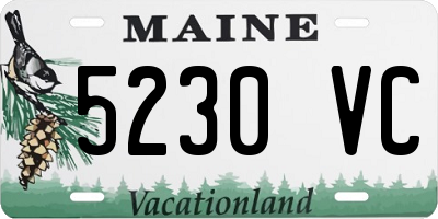 ME license plate 5230VC