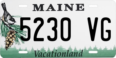 ME license plate 5230VG