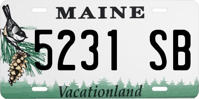 ME license plate 5231SB