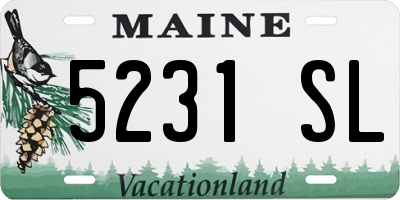 ME license plate 5231SL