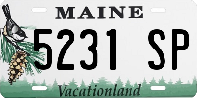 ME license plate 5231SP