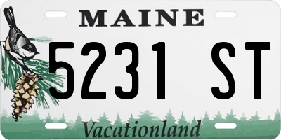 ME license plate 5231ST
