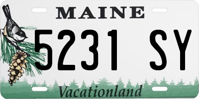 ME license plate 5231SY