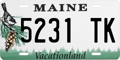ME license plate 5231TK