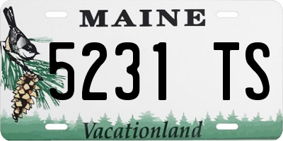 ME license plate 5231TS