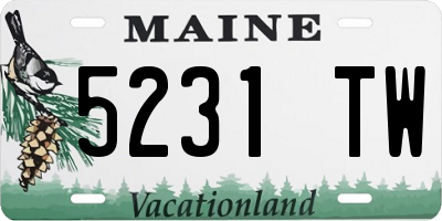 ME license plate 5231TW