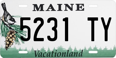ME license plate 5231TY