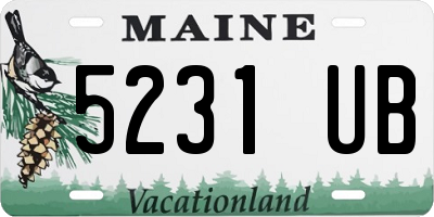 ME license plate 5231UB