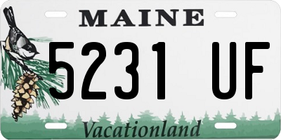 ME license plate 5231UF