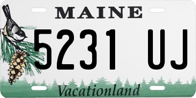 ME license plate 5231UJ
