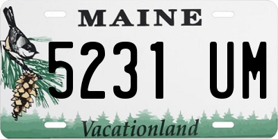 ME license plate 5231UM