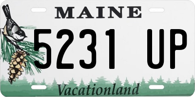 ME license plate 5231UP