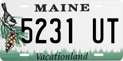 ME license plate 5231UT