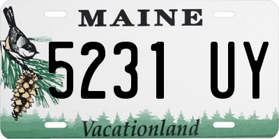 ME license plate 5231UY