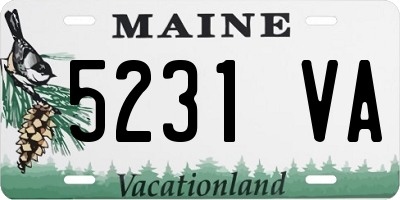 ME license plate 5231VA