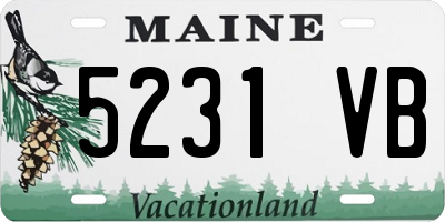 ME license plate 5231VB