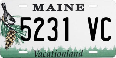 ME license plate 5231VC