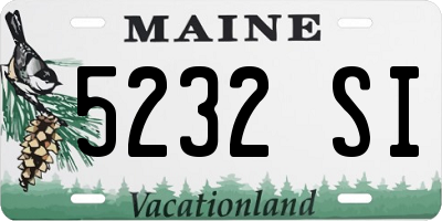 ME license plate 5232SI