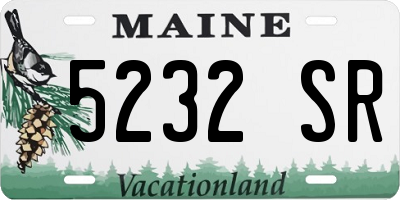 ME license plate 5232SR