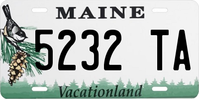 ME license plate 5232TA