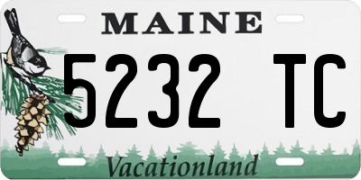 ME license plate 5232TC