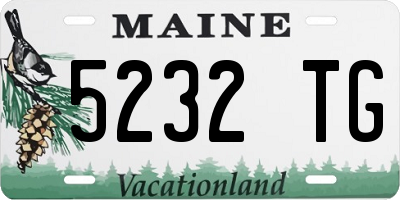 ME license plate 5232TG