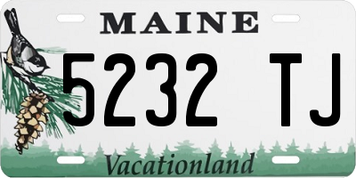 ME license plate 5232TJ
