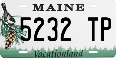 ME license plate 5232TP