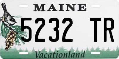 ME license plate 5232TR