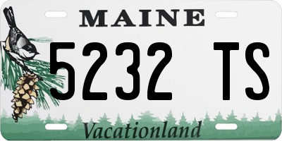 ME license plate 5232TS