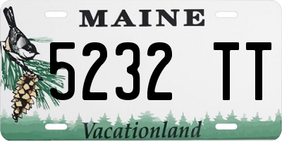 ME license plate 5232TT