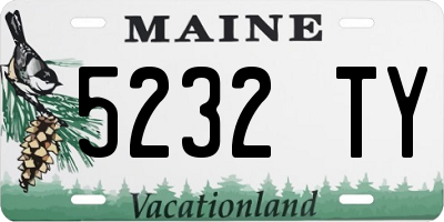 ME license plate 5232TY