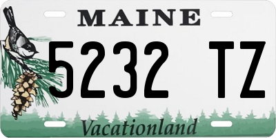 ME license plate 5232TZ