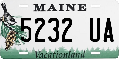 ME license plate 5232UA